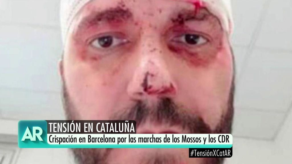 Ciudadano agredido por los CDR en Barcelona por llevar la bandera de España: "Llevo dos días sin comer y tres sin dormir"