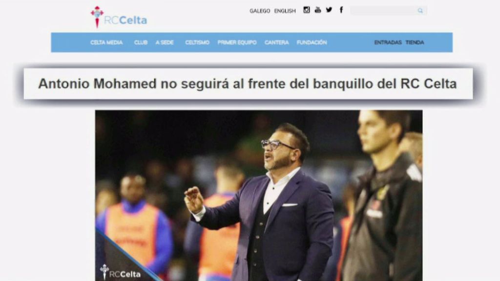 El Celta destituye a Antonio Mohamed y designa al portugués Miguel Cardoso nuevo entrenador