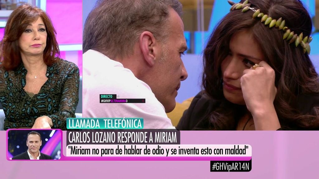 Carlos Lozano, sobre Miriam Saavedra: "Es un parásito que quiere hacer dinero a mi costa"