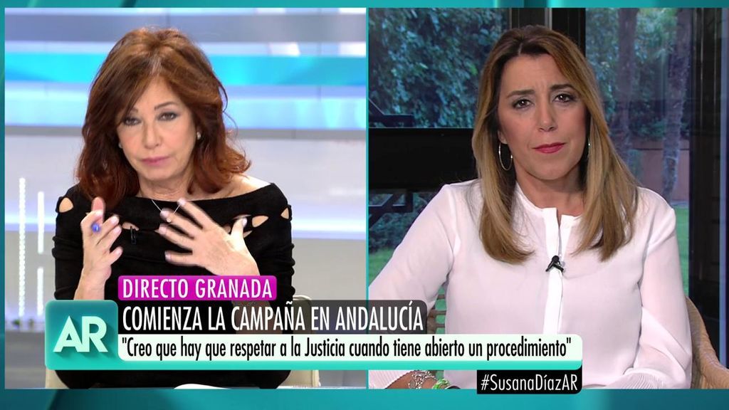 Susana Díaz: "Hablar de un indulto quiebra la presunción de inocencia"