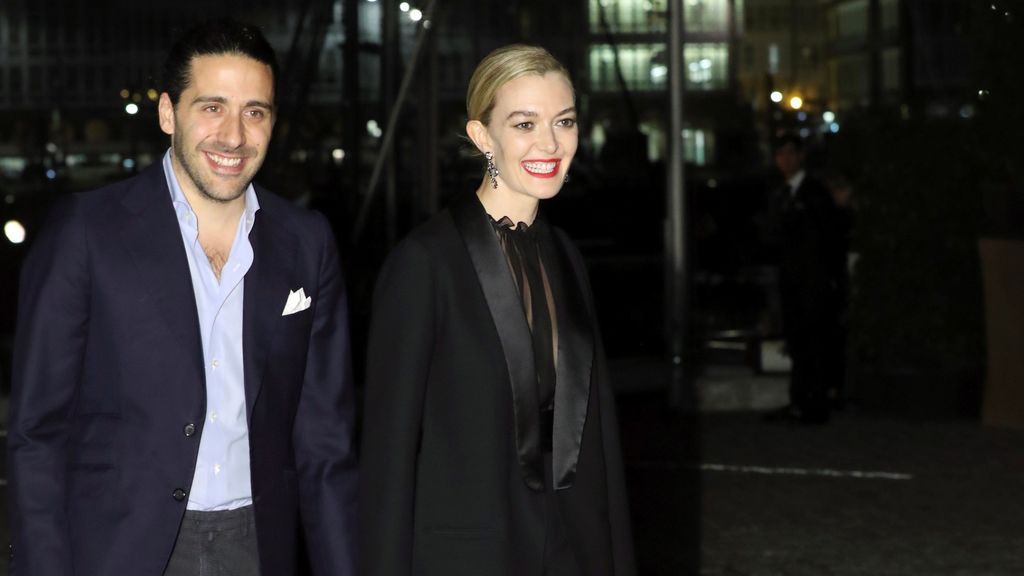 Marta Ortega y Carlos Toretti llegando al cóctel celebrado tras su boda