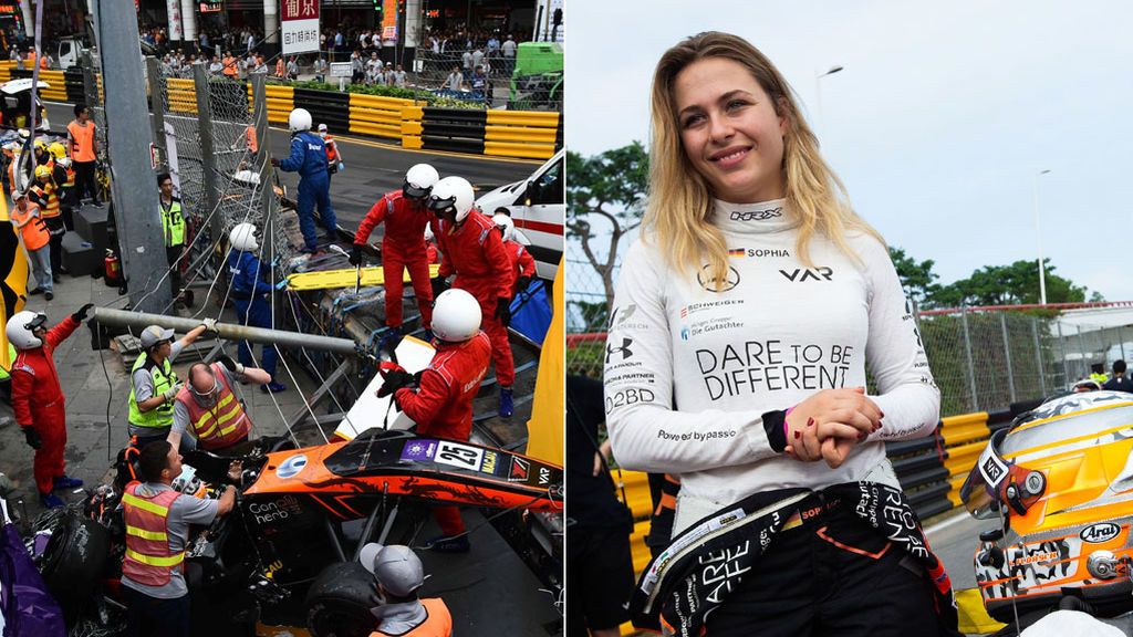 Brutal accidente: Sophia Floersch, piloto de Fórmula 3, se fractura la columna vertebral tras chocar a 250 km/h