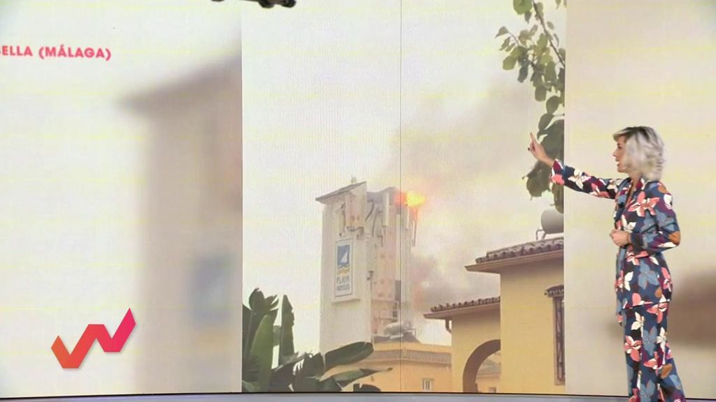 Tormentas que hacen estragos: Un rayo provoca un fuego en Marbella