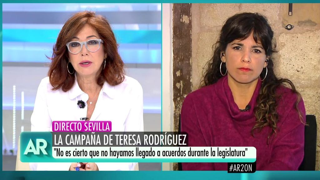 Teresa Rodríguez, candidata de Adelante Andalucía: "Susana Díaz es incapaz de acabar una legislatura"