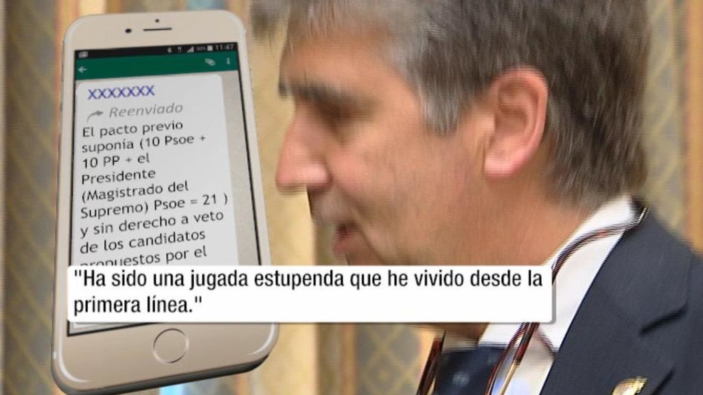 Catalá niega ser el autor del WhatsApp que mandó Cosidó sobre el juez Marchena