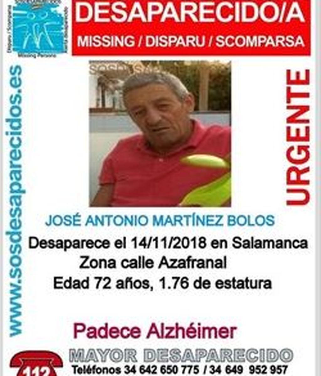 Buscan en Salamanca a un vecino con alzheimer desaparecido hace siete días
