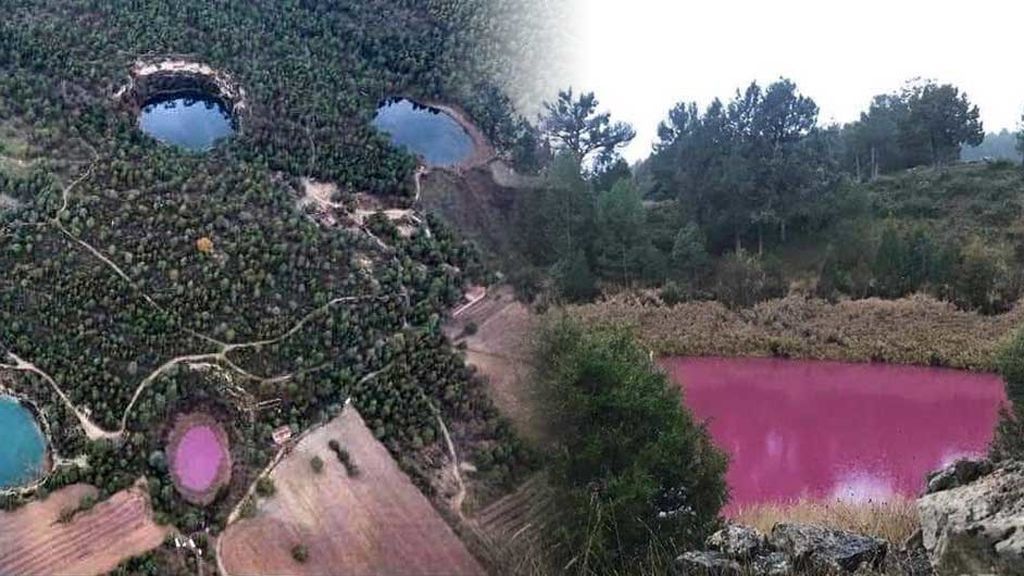 Maravilla natural: una laguna en Cuenca se vuelve rosa fucsia