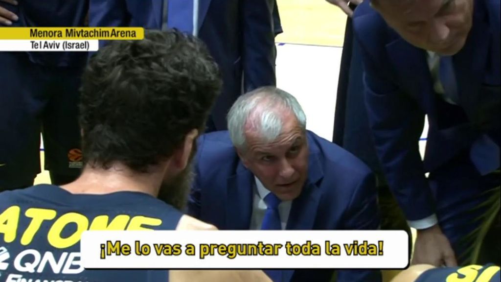 La bronca de Obradović a uno de sus jugadores durante un partido que pone los pelos de punta