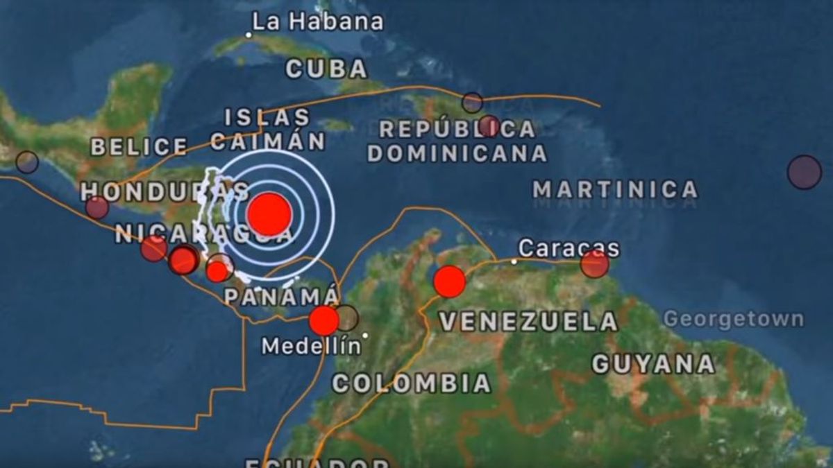 Terremoto de magnitud 6,1 en el Mar Caribe Occidental