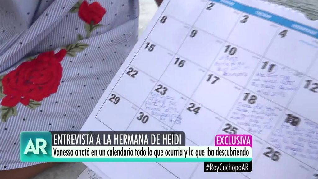 La hermana de Heidi anotó en un calendario todo lo que ocurría ante la falta de información de los investigadores