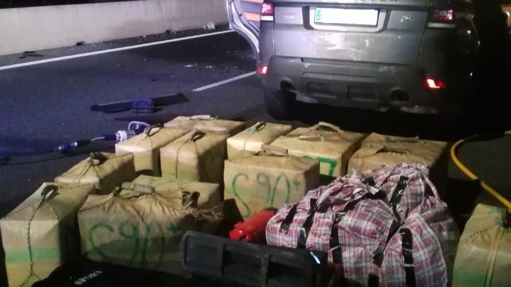 Sufre un accidente y le pillan con 450 kilos de hachís y 28 de marihuana en Las Pedrizas