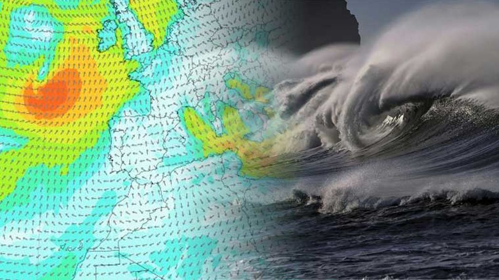 Avisos por viento y olas de 12 metros en el norte: Avisos por viento y olas de 12 metros en el norte: