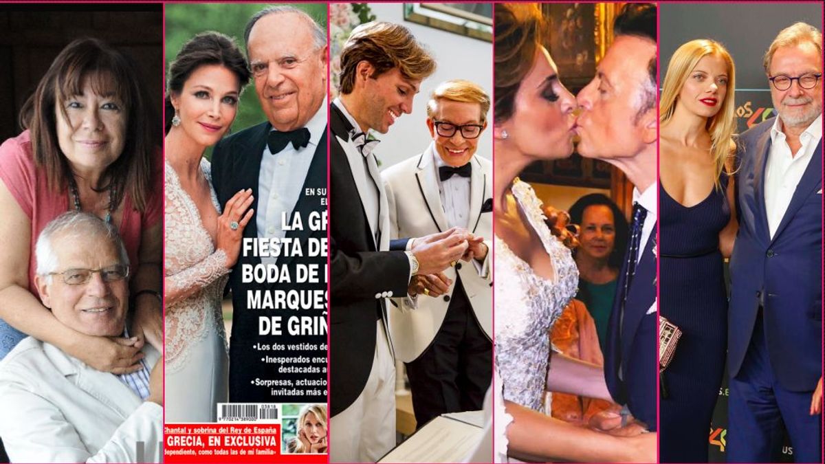 Nunca es tarde si la boda es buena: la de Borrell y otras bodas maduras