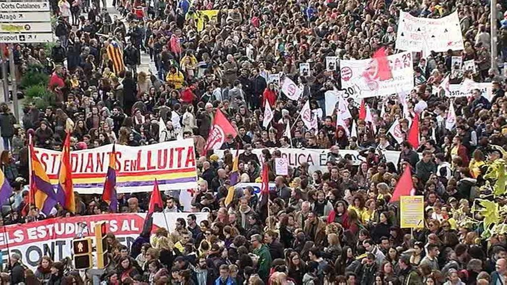 Jornada de luchas sociales y laborales en Barcelona