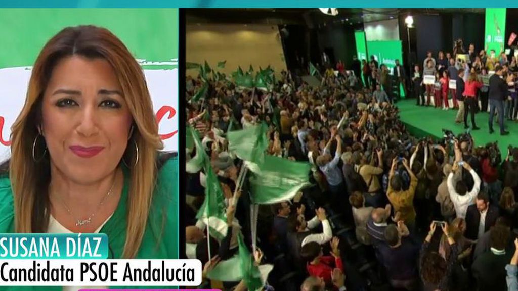 Susana Díaz: "Aspiro a que los andaluces vayan a a votar masivamente el domingo"