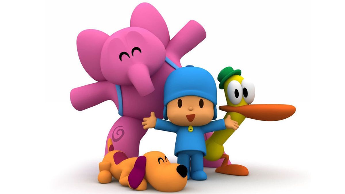 Elly, Loula, Pocoyó y Pato, personajes principales de 'Pocoyó'.