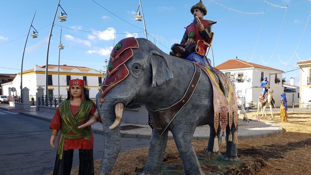 Reyes Magos en el portal de Belén de Villar de Rena (Badajoz)