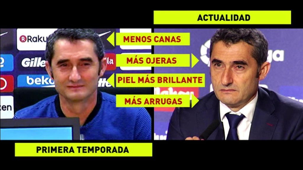 De la sonrisa al cansancio: El cambio de Valverde desde su llegada al Barcelona