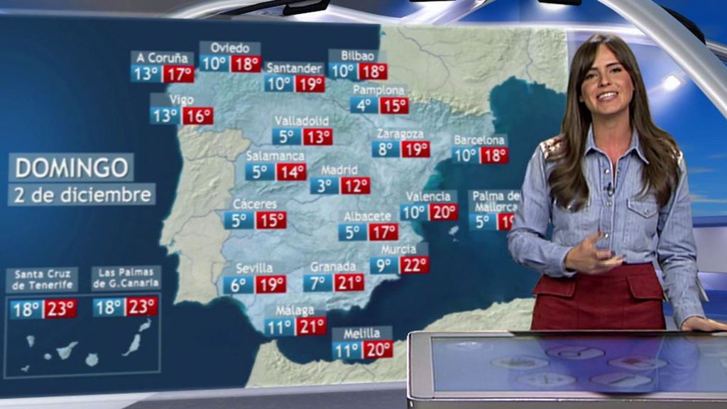 Estrenamos diciembre con tiempo estable e incremento de temperatura