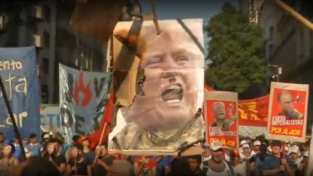 Manifestantes anticapitalistas salen a las calles de Buenos Aires  contra la cumbre del G20