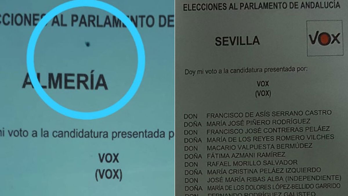 Vox se queja de que sus papeletas están siendo pintadas y marcadas para que sean votos nulos