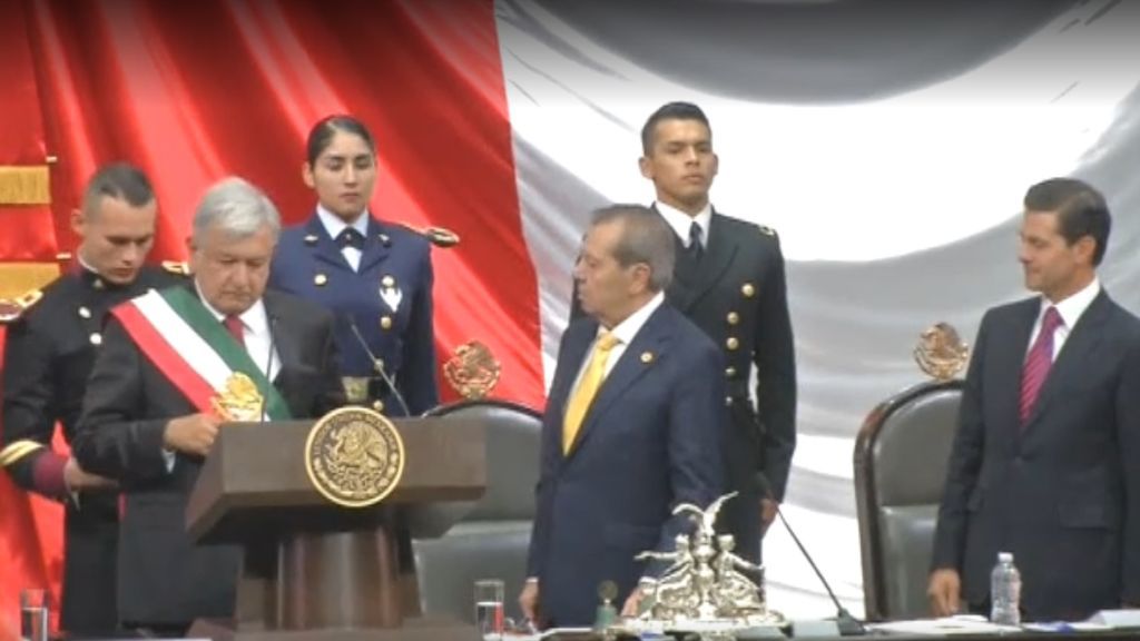 La toma de posesión de AMLO como presidente de México