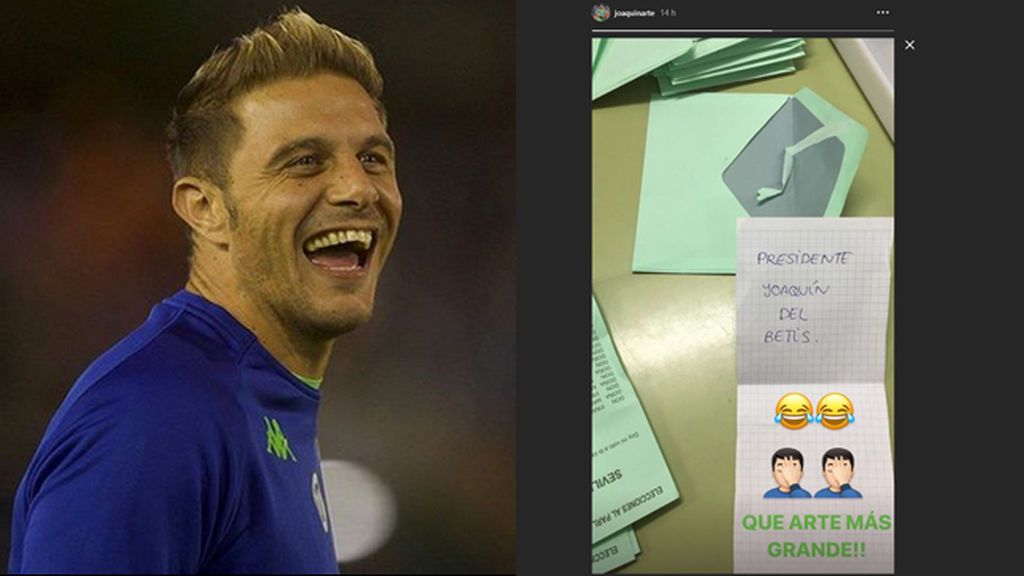 Un votante en las elecciones andaluzas pide que “Joaquín, el del Betis” sea el presidente de Andalucía Un votante en las elecciones andaluzas pide que “Joaquín, el del Betis” sea el presidente de Andalucía