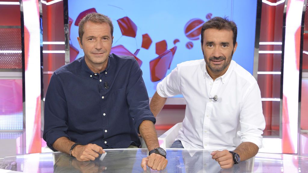 Manu Carreño y Juanma Castaño, presentadores de 'Deportes cuatro'.