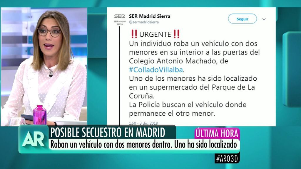 Roban un vehículo con dos menores dentro en la puerta de un colegio de Collado Villalba
