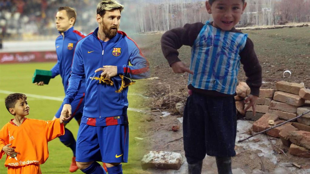 De recibir una camiseta de Messi a tener que abandonarla huyendo de la guerra: la triste realidad del niño Murtaza De recibir una camiseta de Messi a tener que abandonarla huyendo de la guerra: la triste realidad del niño Murtaza