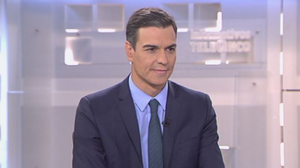 Entrevista íntegra de Pedro Piqueras a Pedro Sánchez en Informativos Telecinco