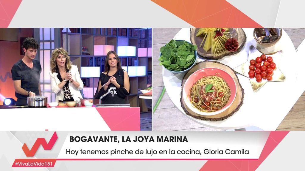 Bogavante y pasta con Jorge Brazález y Gloria Camila, su nueva pinche de lujo