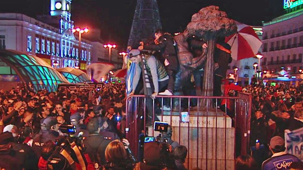La celebración madrileña de River Plate a diez mil kilómetros de Buenos Aires La celebración madrileña de River Plate a diez mil kilómetros de Buenos Aires