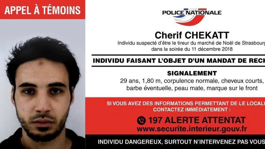 Hasta 350 agentes buscan al autor del tiroteo de Estrasburgo