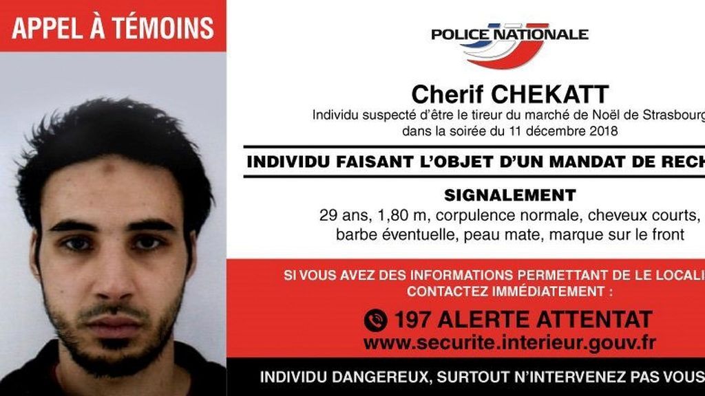 Chérif Chekatt, un delincuente común radicalizado presunto autor del tiroteo de Estrasburgo