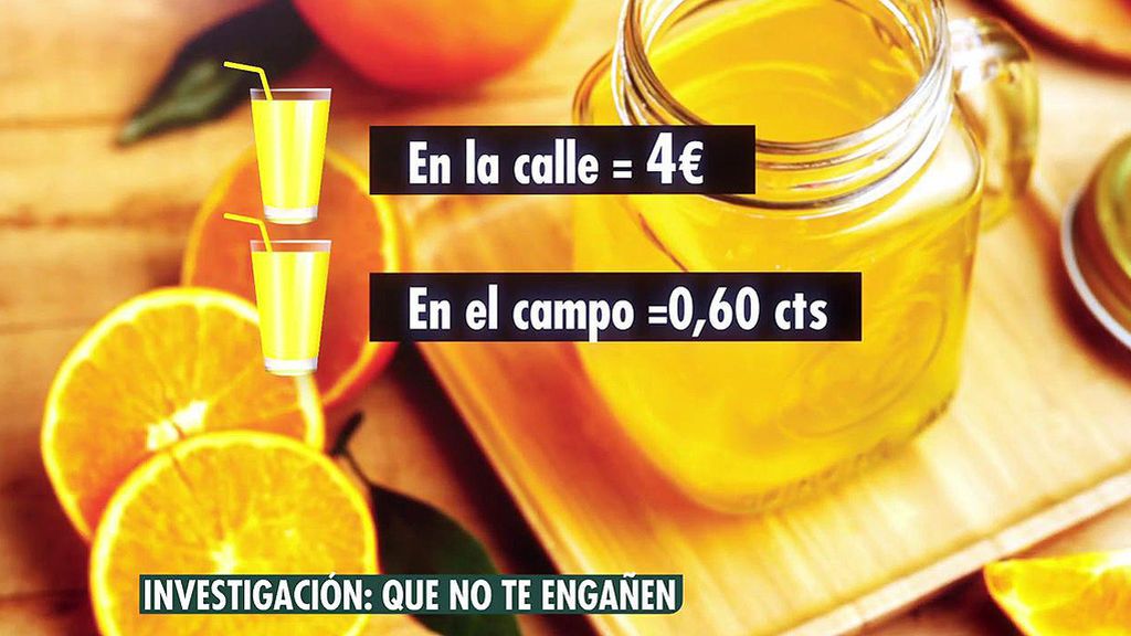 El escandaloso precio del zumo de naranja: El agricultor cobra 60 céntimos y se vende hasta por 4 euros