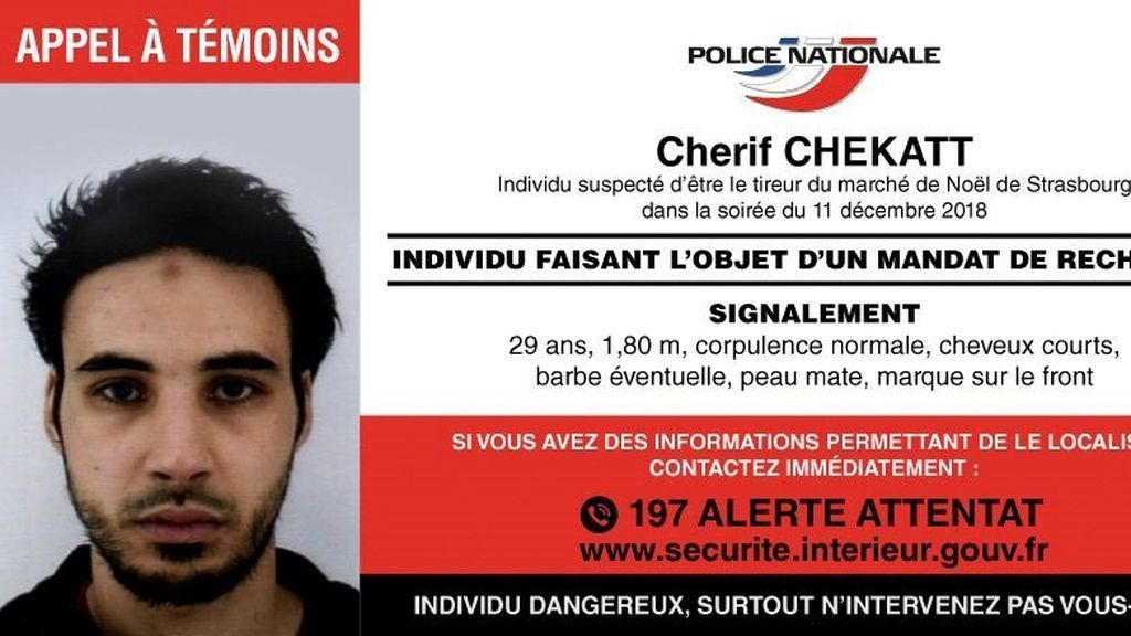 Abatido el presunto terrorista autor del tiroteo en Estrasburgo