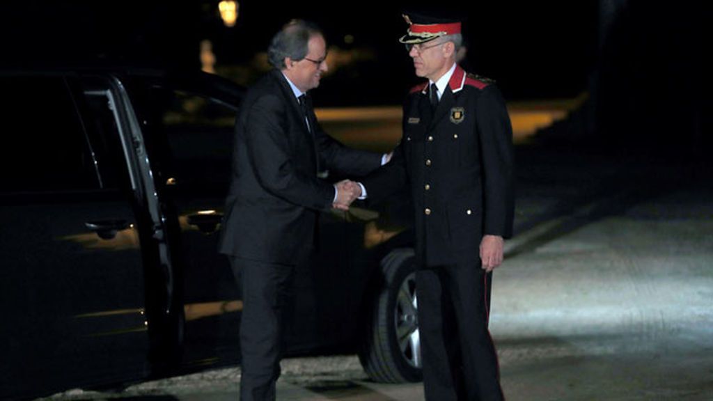 Quim Torra, el primero en llegar a la reunión con Pedro Sánchez en Pedralbes