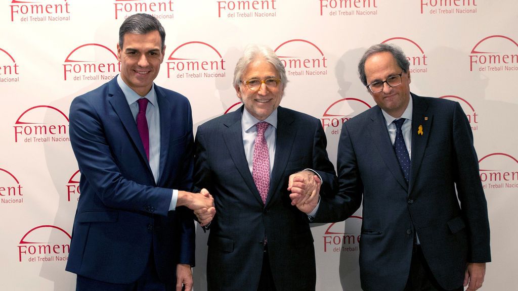 Sánchez reclama aprobar los Presupuestos y alaba la autocrítica tras la reunión con Torra en Pedralbes Sánchez reclama aprobar los Presupuestos y alaba la autocrítica tras la reunión con Torra en Pedralbes