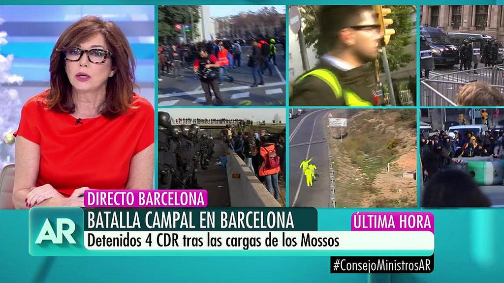 Ana Rosa Quintana, sobre la batalla campal en Barcelona: “Mis compañeros, valientes, se están jugando el tipo y a eso no hay derecho”