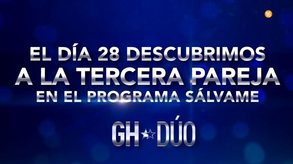Descubre a la tercera pareja de 'GH DÚO': El viernes en 'Sálvame'