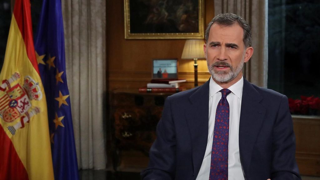 Felipe VI, durante su mensaje de Navidad el 24 de diciembre de 2018.