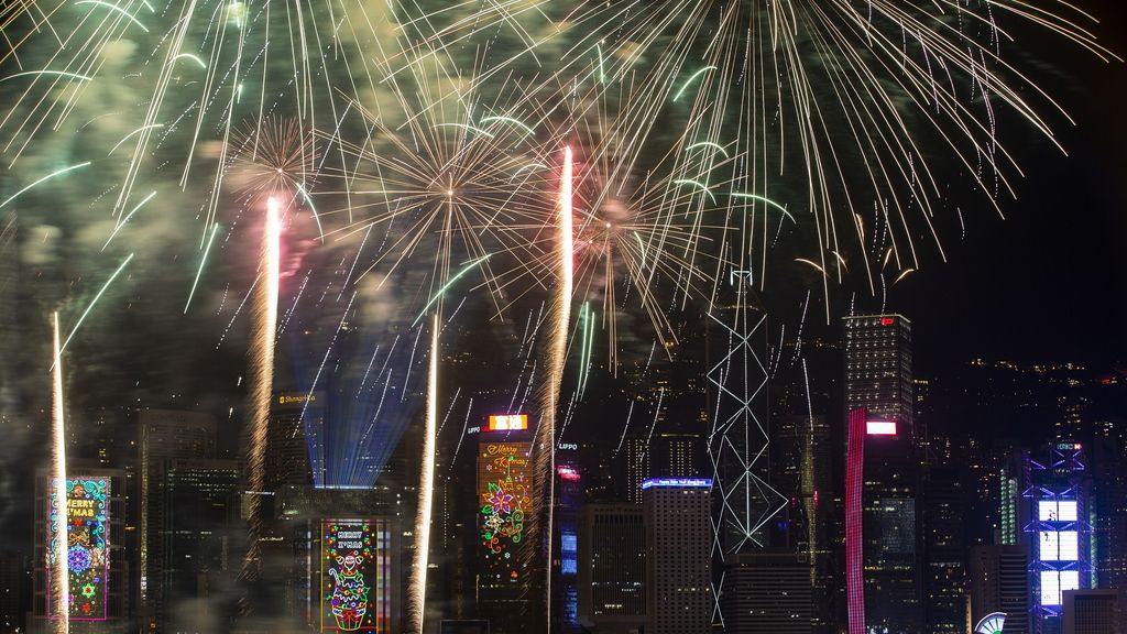 La bienvenida del nuevo año 2019 en todo el mundo