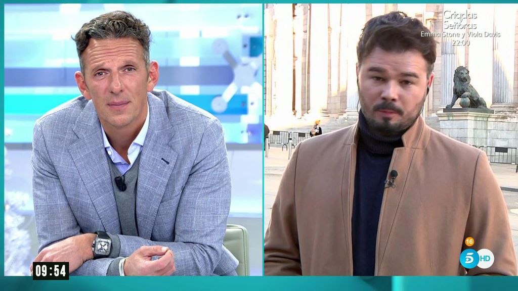 Gabriel Rufián: "Los únicos interesados en aprobar estos  presupuestos es Podemos"