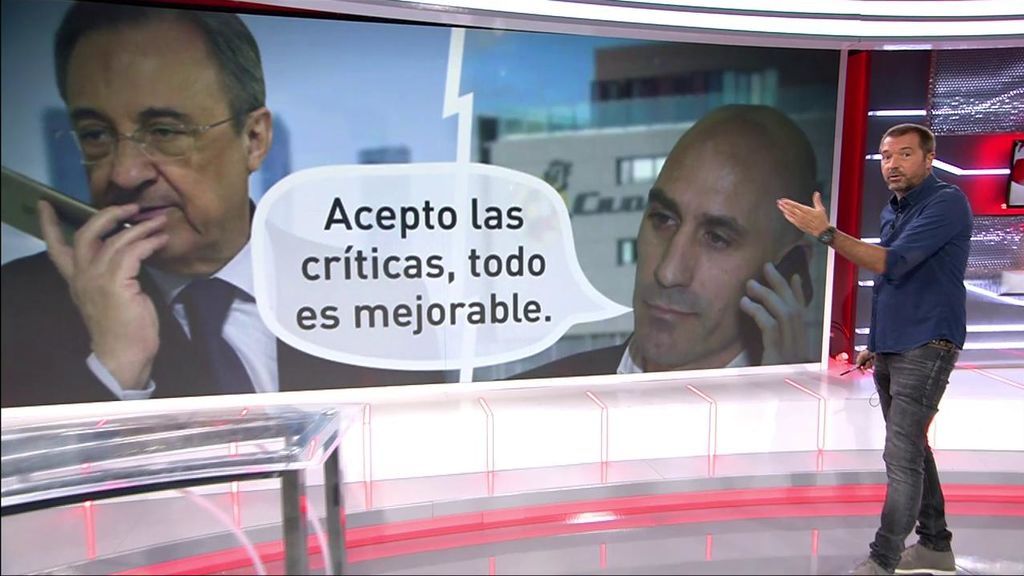 La conversación telefónica de Florentino y Rubiales quejándose por las decisiones del VAR