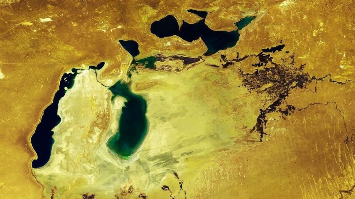 Lo que queda del mar de Aral, el cuarto lago más grande de la Tierra