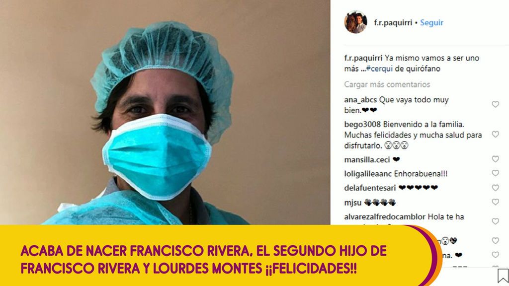 Ha nacido el segundo hijo de Fran Rivera y Lourdes Montes