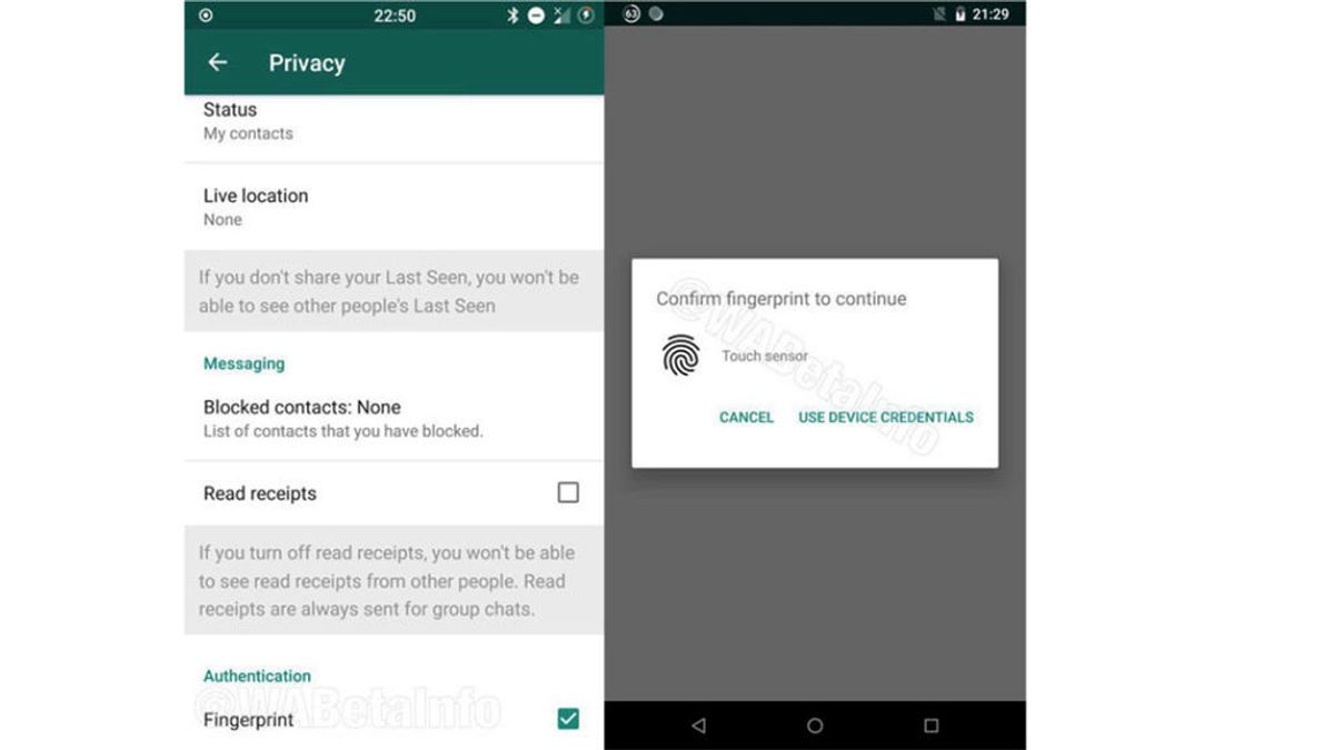 WhatsApp blindará sus chats con la autenticación con huella digital y el reconocimiento facial
