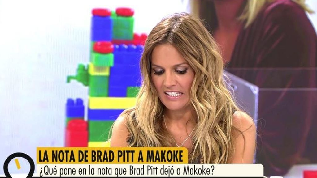 Marta López muestra el mensaje que Brad Pitt le escribió a Makoke