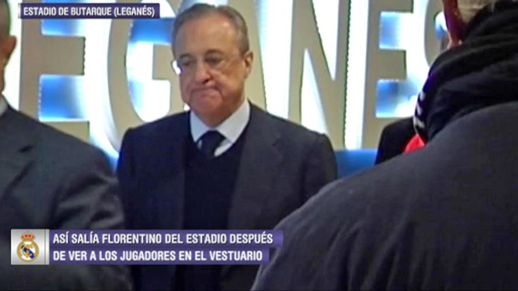 La cara de Florentino Pérez tras otra derrota del Real Madrid de Solari